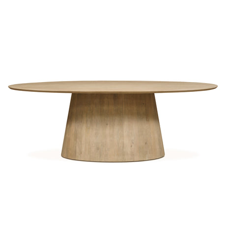 Casablanca 86" Oval Dining Table in Natural White by Home Trends & Design at Eve Furniture