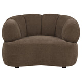 Casarin Brown Fabric Channel-Back Accent Chair by Coaster at Eve Furniture