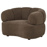 Casarin Brown Fabric Channel-Back Accent Chair by Coaster at Eve Furniture