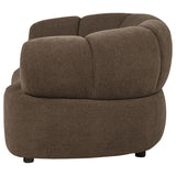 Casarin Brown Fabric Channel-Back Accent Chair by Coaster at Eve Furniture