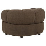 Casarin Brown Fabric Channel-Back Accent Chair by Coaster at Eve Furniture