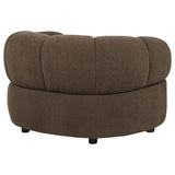 Casarin Brown Fabric Channel-Back Accent Chair by Coaster at Eve Furniture