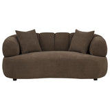 Casarin Brown Fabric Channel-Back Loveseat by Coaster at Eve Furniture