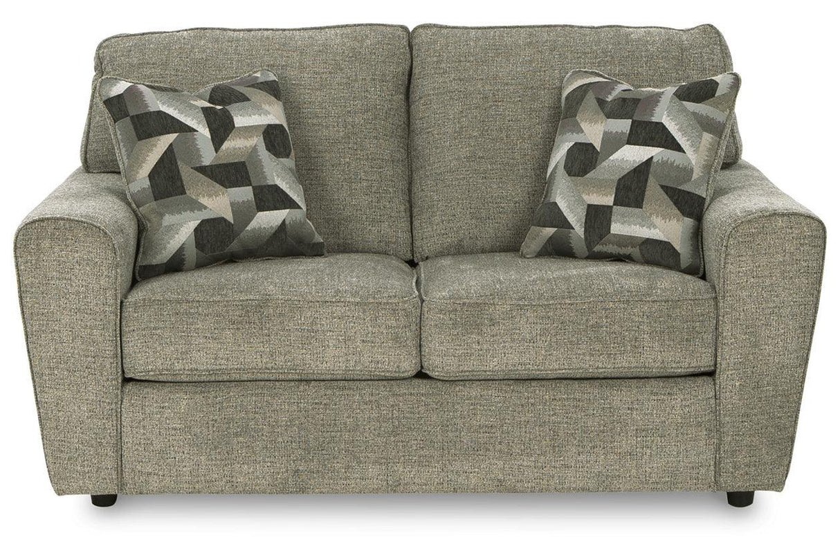 Cascilla Pewter Loveseat by Ashley at Eve Furniture