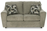 Cascilla Pewter Loveseat by Ashley at Eve Furniture