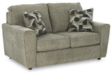 Cascilla Pewter Loveseat by Ashley at Eve Furniture