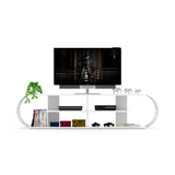 Case Tv Stand Walnut-Chrome by Furnia at Eve Furniture