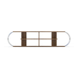 Case Tv Stand Walnut-Chrome by Furnia at Eve Furniture