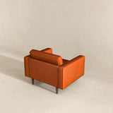Casey Burnt Orange Velvet Lounge Chair by Ashcroft Furniture at Eve Furniture
