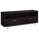 Casey Cappuccino 2-Drawer Rectangular TV Console by Coaster at Eve Furniture
