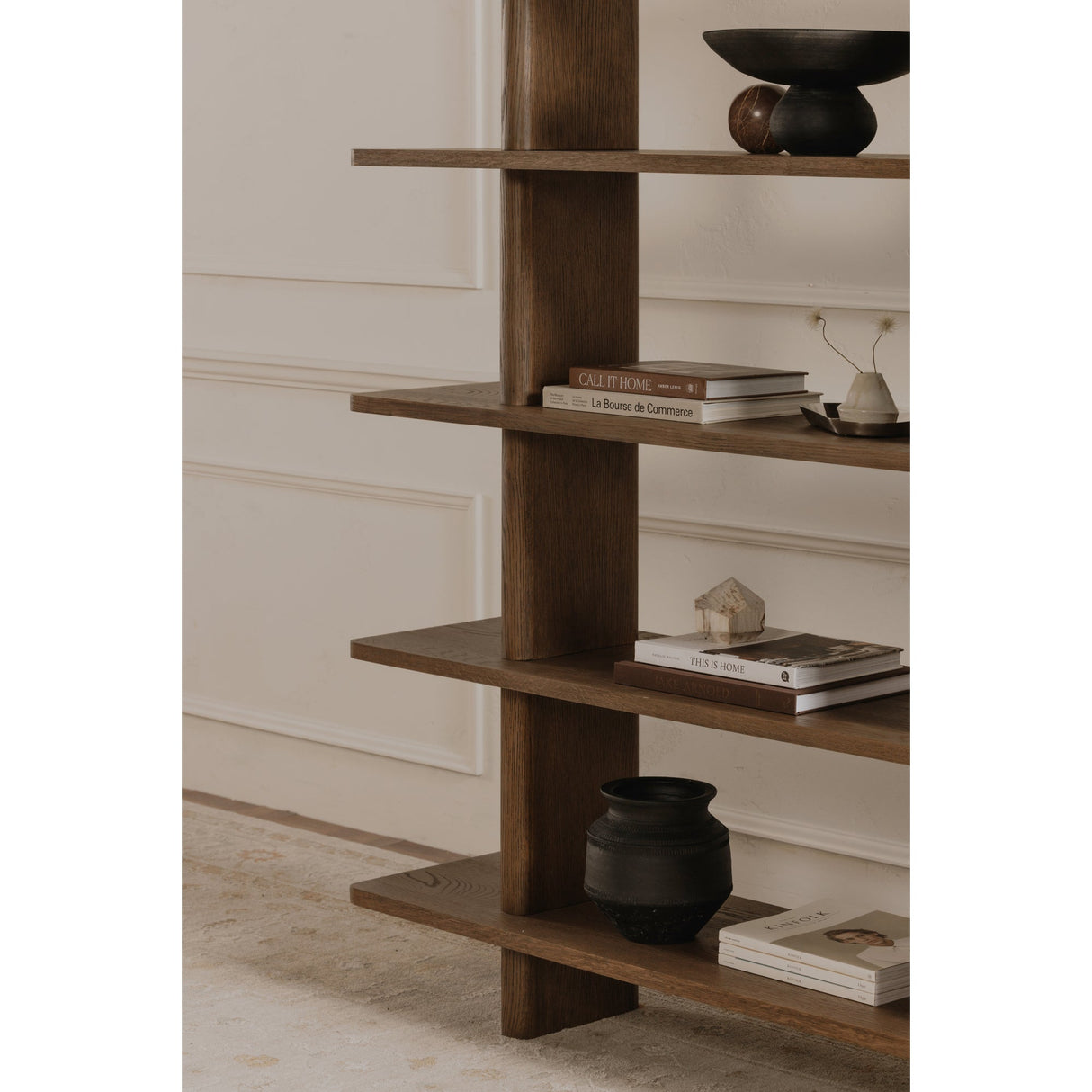 Casey Dark Brown Large Bookcase by Moe's Home at Eve Furniture