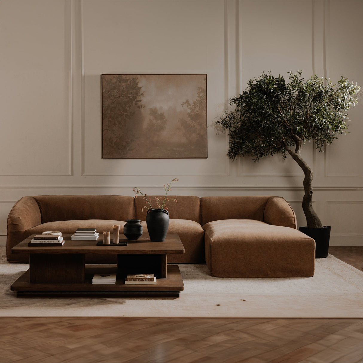 Casey Dark Brown Large Coffee Table by Moe's Home at Eve Furniture
