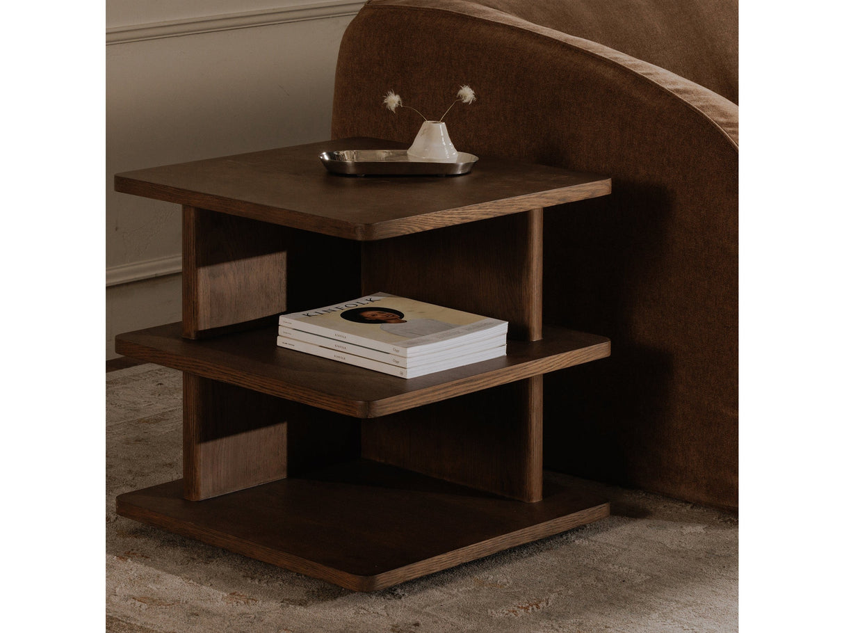 Casey Dark Brown Side Table by Moe's Home at Eve Furniture