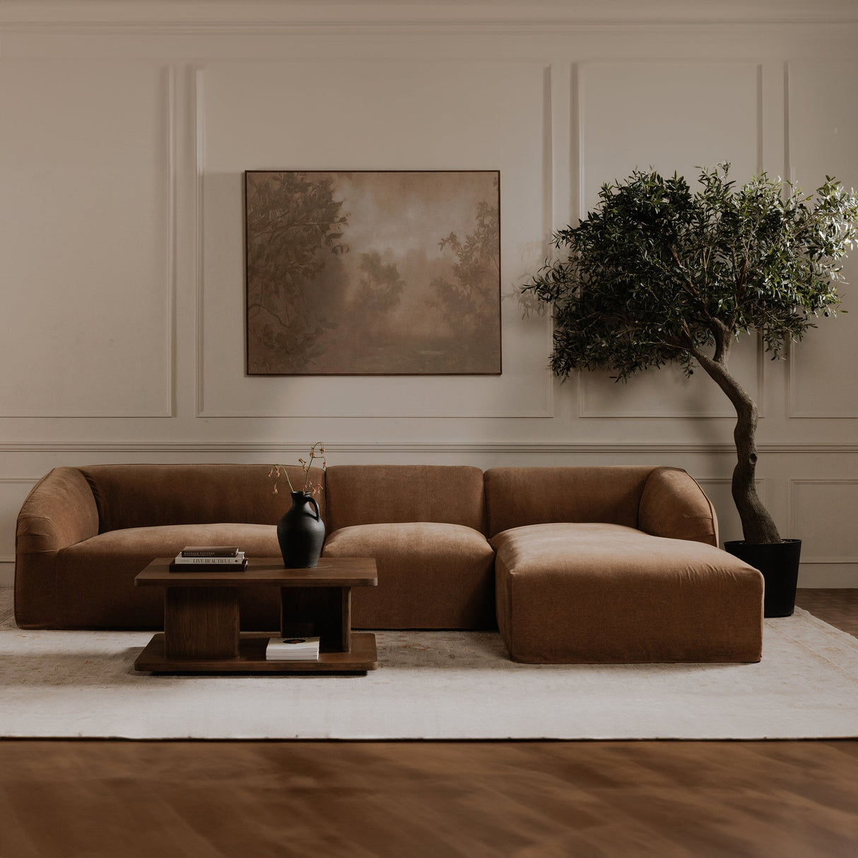Casey Dark Brown Small Coffee Table by Moe's Home at Eve Furniture