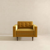 Casey Gold Velvet Lounge Chair by Ashcroft Furniture at Eve Furniture