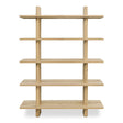 Casey Large Bookcase Rustic Oak by Moe's Home at Eve Furniture