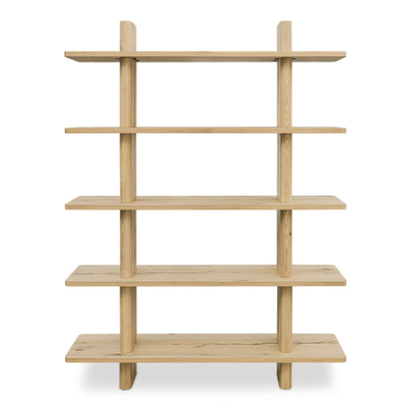 Casey Large Bookcase Rustic Oak by Moe's Home at Eve Furniture