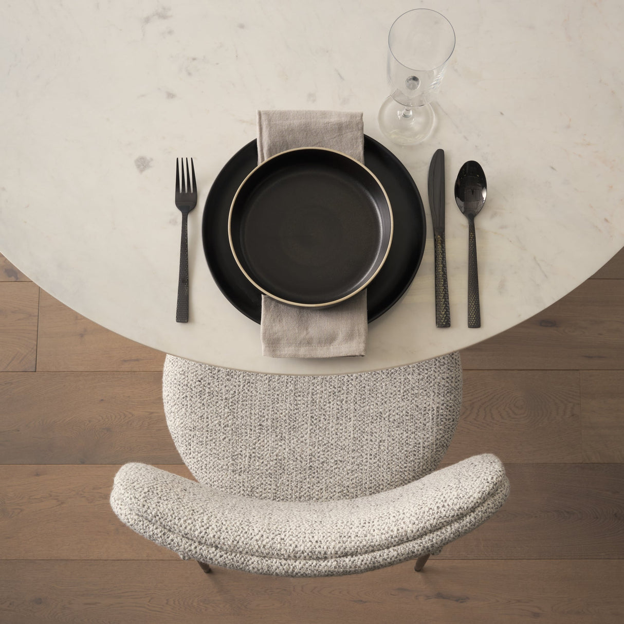 Casey Matte Black Metal w/ Gray Fabric Dining Chair, Set of 2 by Mercana at Eve Furniture