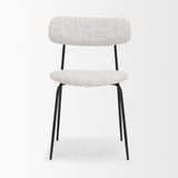 Casey Matte Black Metal w/ Gray Fabric Dining Chair, Set of 2 by Mercana at Eve Furniture