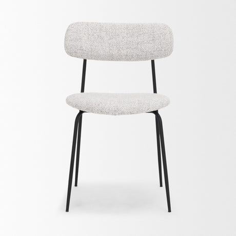 Casey Matte Black Metal w/ Gray Fabric Dining Chair, Set of 2 by Mercana at Eve Furniture