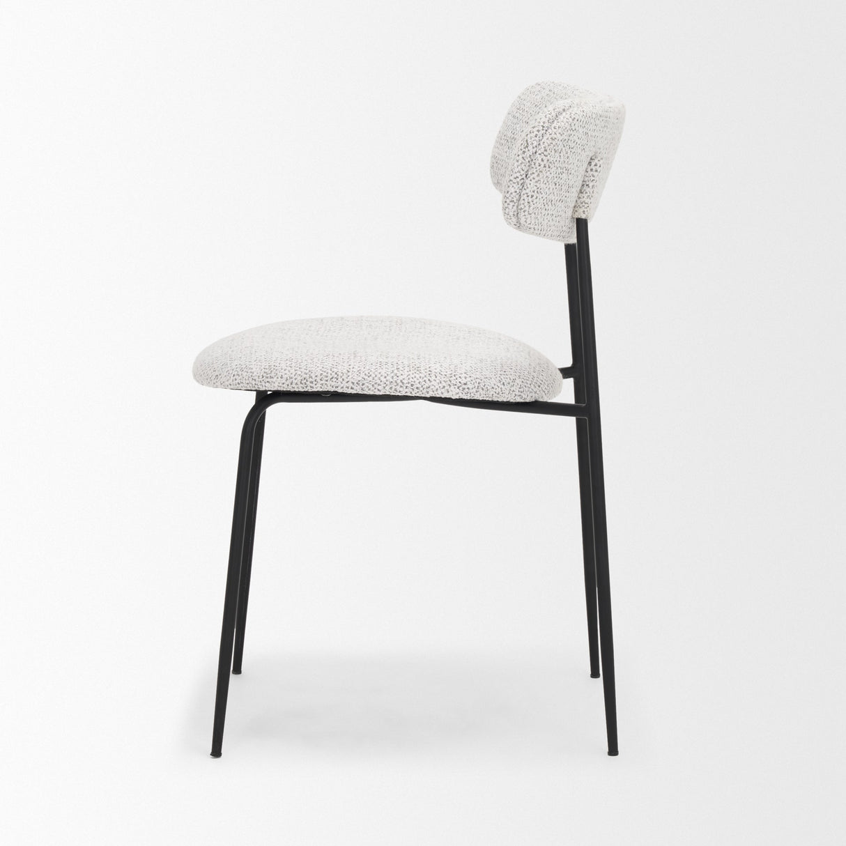 Casey Matte Black Metal w/ Gray Fabric Dining Chair, Set of 2 by Mercana at Eve Furniture
