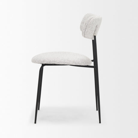 Casey Matte Black Metal w/ Gray Fabric Dining Chair, Set of 2 by Mercana at Eve Furniture