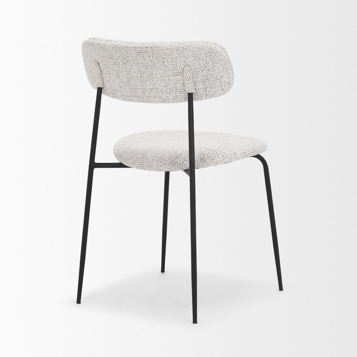 Casey Matte Black Metal w/ Gray Fabric Dining Chair, Set of 2 by Mercana at Eve Furniture