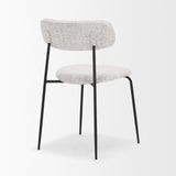 Casey Matte Black Metal w/ Gray Fabric Dining Chair, Set of 2 by Mercana at Eve Furniture