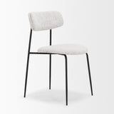 Casey Matte Black Metal w/ Gray Fabric Dining Chair, Set of 2 by Mercana at Eve Furniture