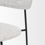 Casey Matte Black Metal w/ Gray Fabric Dining Chair, Set of 2 by Mercana at Eve Furniture