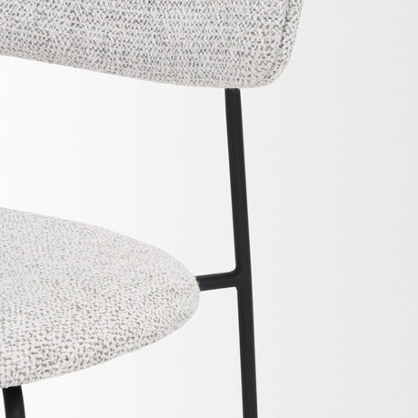 Casey Matte Black Metal w/ Gray Fabric Dining Chair, Set of 2 by Mercana at Eve Furniture