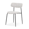 Casey Matte Black Metal w/ Gray Fabric Dining Chair, Set of 2 by Mercana at Eve Furniture