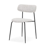 Casey Matte Black Metal w/ Gray Fabric Dining Chair, Set of 2 by Mercana at Eve Furniture