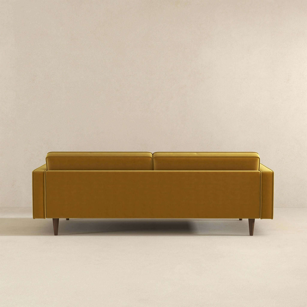 Casey Mid Century Modern Gold Velvet Sofa by Ashcroft Furniture at Eve Furniture