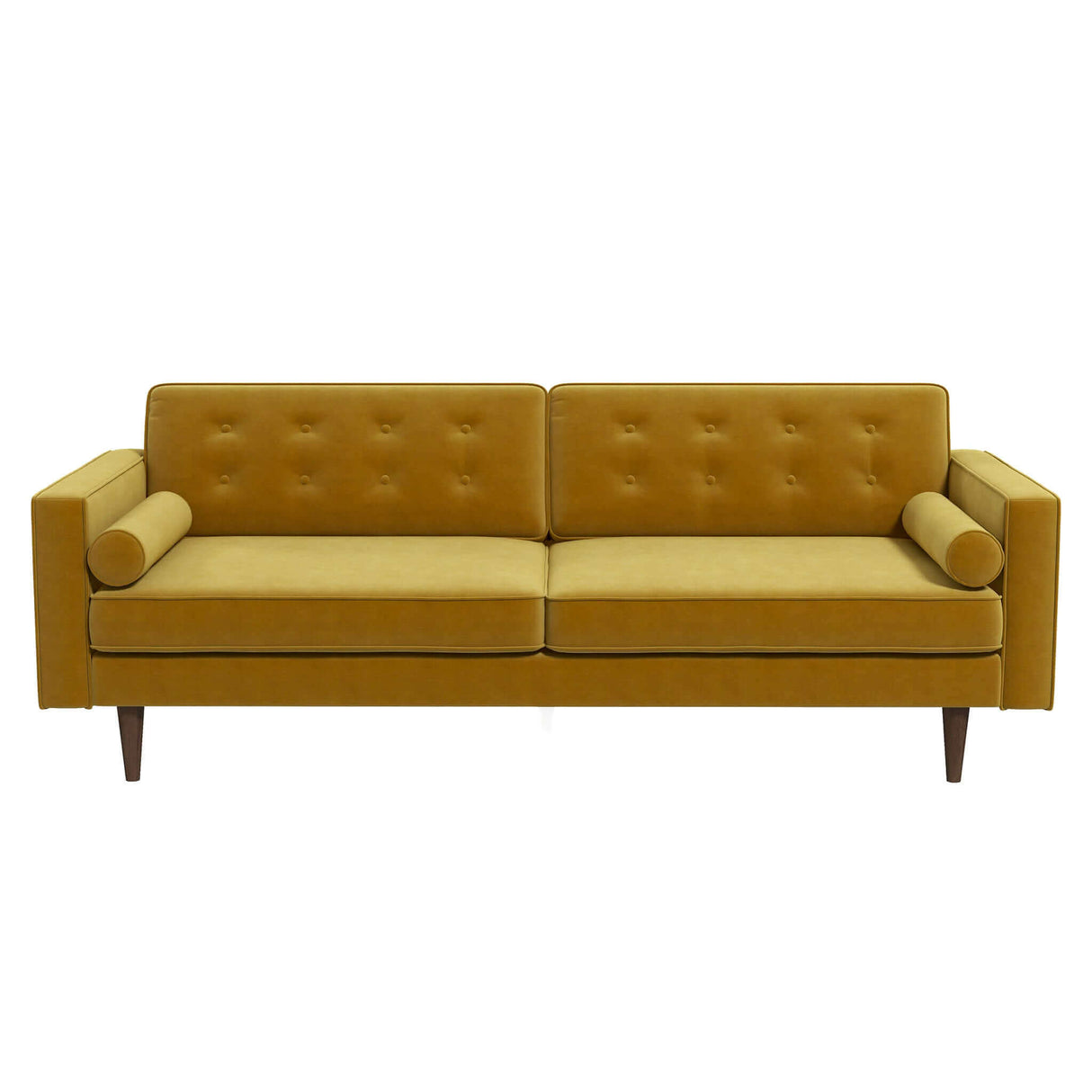 Casey Mid Century Modern Gold Velvet Sofa by Ashcroft Furniture at Eve Furniture