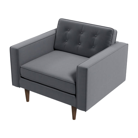 Casey Grey Velvet Lounge Chair