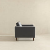 Casey Mid-Century Modern Grey Velvet Lounge Chair