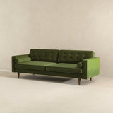 Casey Mid Century Modern Olive Green Velvet Sofa by Ashcroft Furniture at Eve Furniture