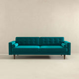 Casey Mid Century Modern Teal Velvet Sofa by Ashcroft Furniture at Eve Furniture