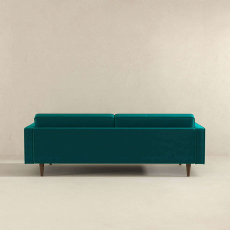 Casey Mid Century Modern Teal Velvet Sofa by Ashcroft Furniture at Eve Furniture
