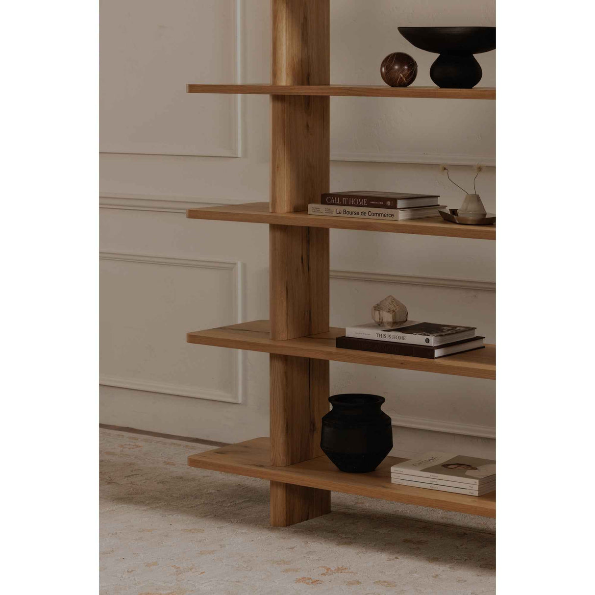 Casey Rustic Oak Large Bookcase by Moe's Home at Eve Furniture