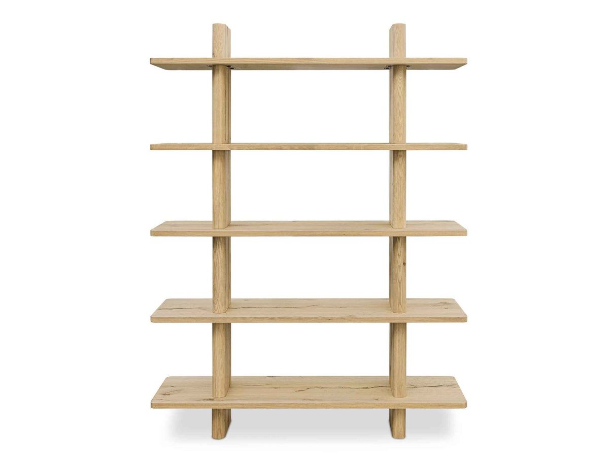 Casey Rustic Oak Large Bookcase by Moe's Home at Eve Furniture
