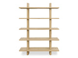 Casey Rustic Oak Large Bookcase by Moe's Home at Eve Furniture