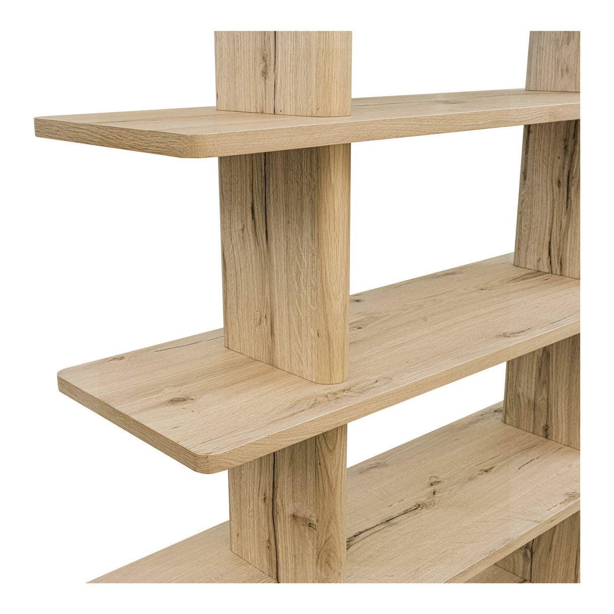 Casey Rustic Oak Large Bookcase by Moe's Home at Eve Furniture