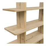 Casey Rustic Oak Large Bookcase by Moe's Home at Eve Furniture