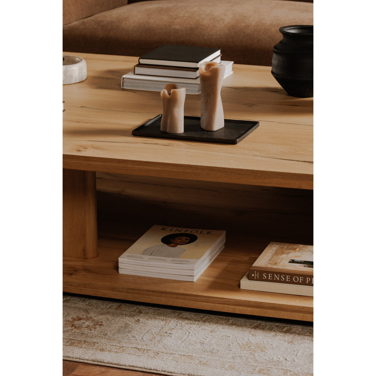 Casey Rustic Oak Large Coffee Table by Moe's Home at Eve Furniture