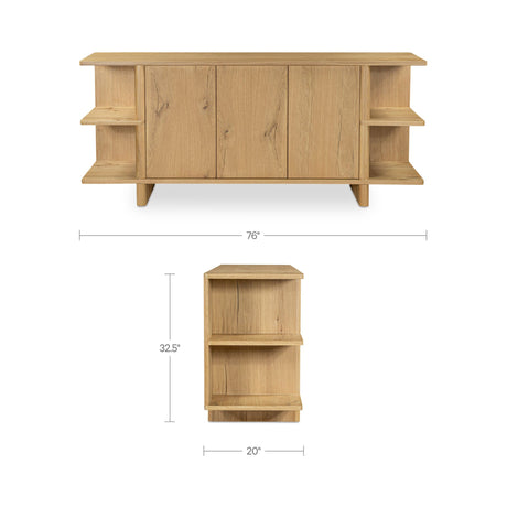 Casey Rustic Oak Sideboard by MOES at Eve Furniture