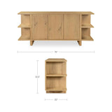 Casey Rustic Oak Sideboard by Moe's Home at Eve Furniture