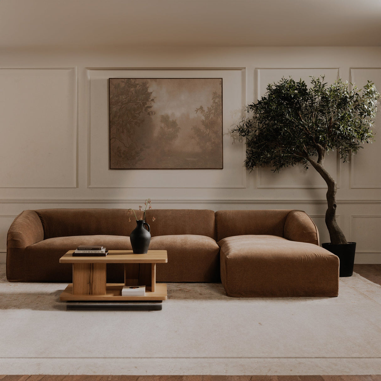 Casey Rustic Oak Small Coffee Table by Moe's Home at Eve Furniture