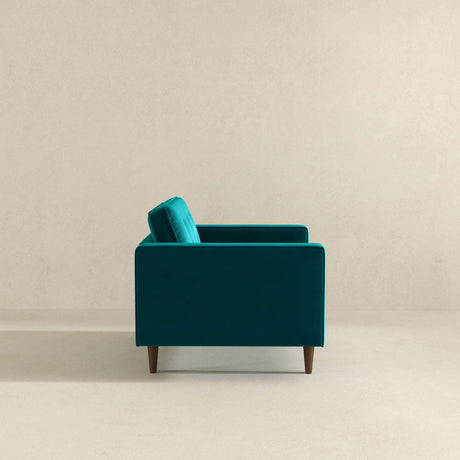 Casey Teal Velvet Lounge Chair by Ashcroft Furniture at Eve Furniture
